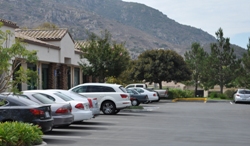 Photograph of a parking lot