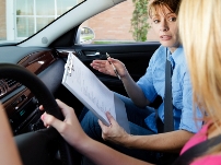 Photograph of a driver examination