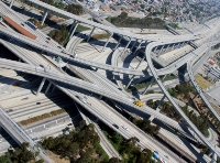 Photograph of merging freeways