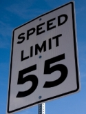 Picture of a 55mph sign